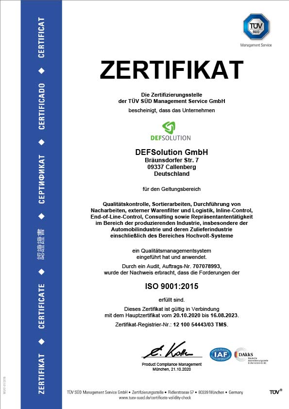 ZERTIFIKAT ISO 9001:2015 1